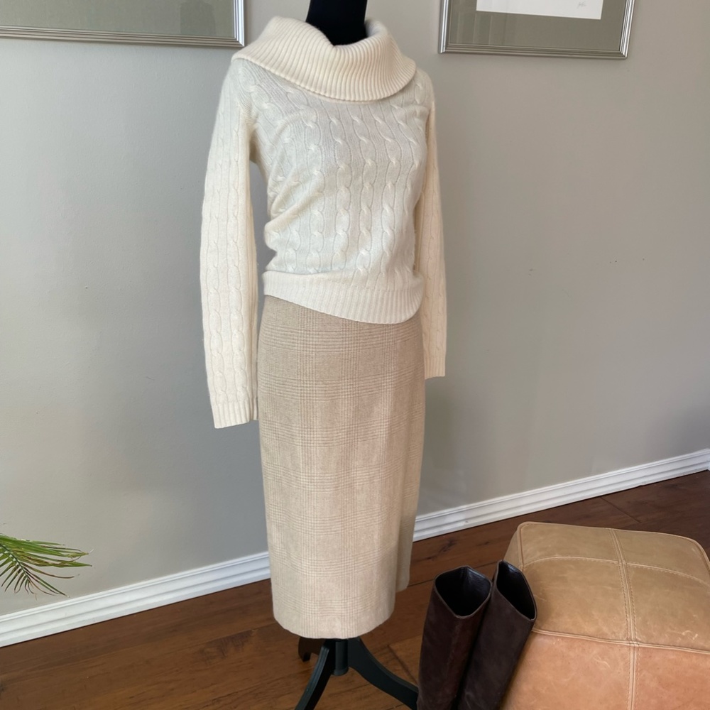 Vintage Ralph Lauren brown wool pencil skirt